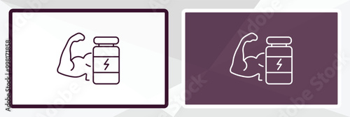 phytonutrients outline icon. Linear vector from gym concept. Thin line white and black phytonutrients icon isolated on white and dark background