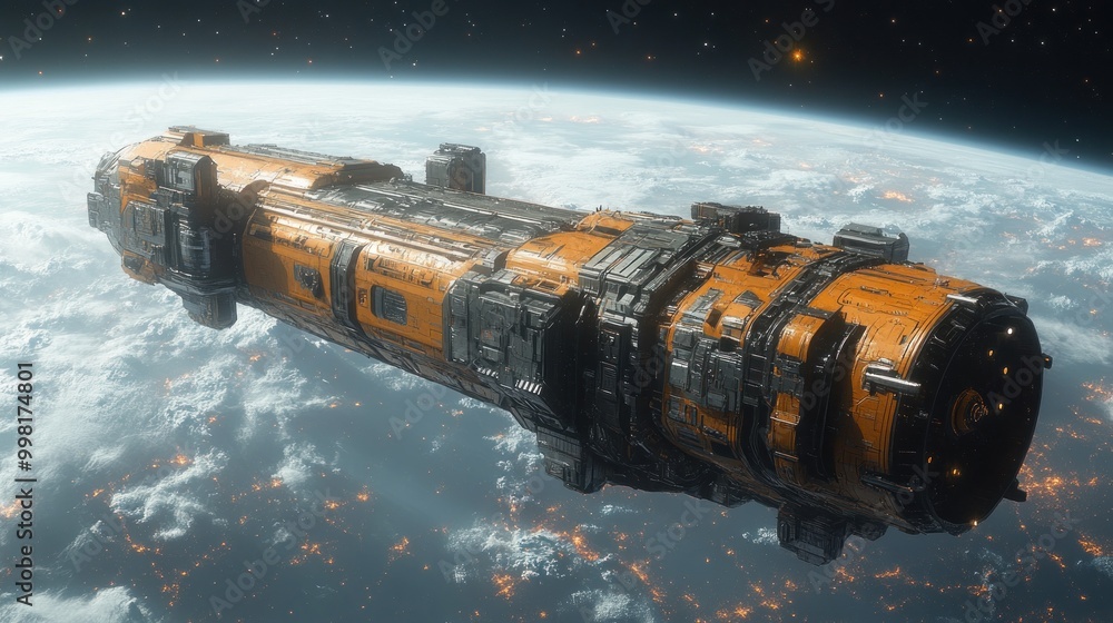Spaceship Orbiting Earth Spaceship Orbiting Earth