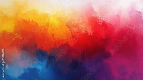 Vibrant abstract watercolor background with bold red, orange, and blue hues, perfect for creative projects and artistic designs.