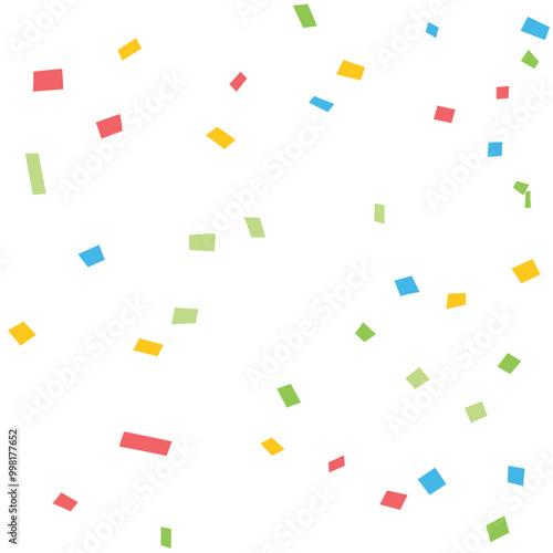 Holiday Rectangular Confetti. Light Rainbow glitter confetti background. Colored festive texture 