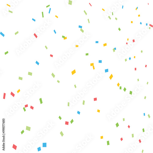 Holiday Rectangular Confetti. Light Rainbow glitter confetti background. Colored festive texture
