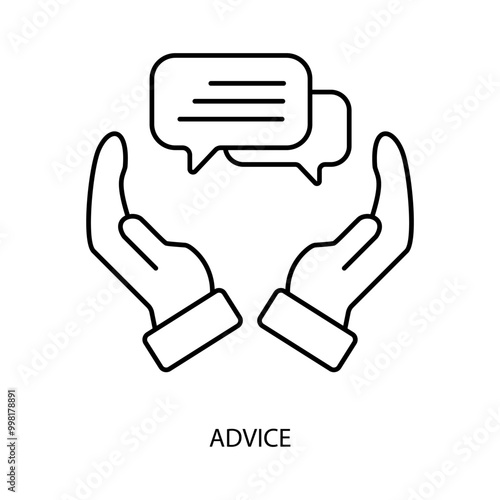 advice concept line icon. Simple element illustration. advice concept outline symbol design.