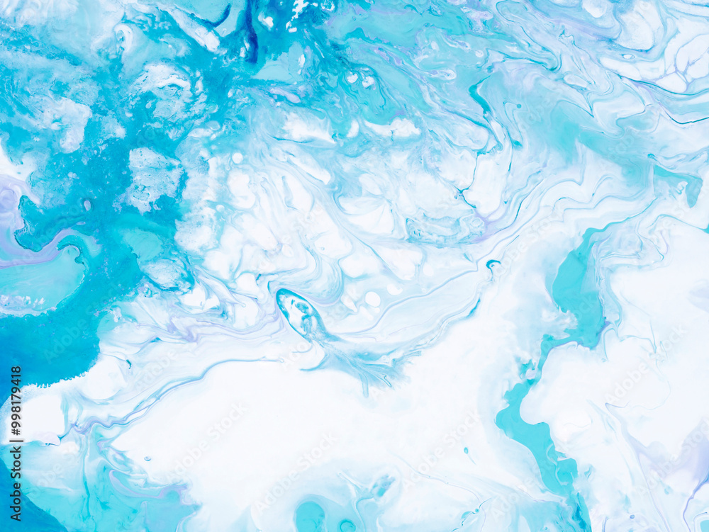 Abstract blue fantastic creative hand painted background, brush texture, acrylic painting. Abstract blue fantastic creative hand painted background, brush texture, acrylic painting.