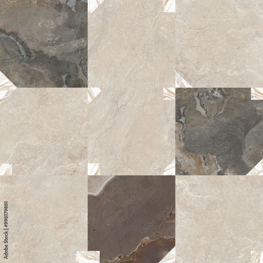 Seamless patchwork pattern with beautiful pattern combination in natural style. Print for fabric or digital use. Interior design