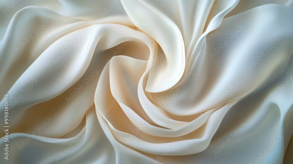 Obraz premium Abstract Draped White Fabric with Subtle Texture