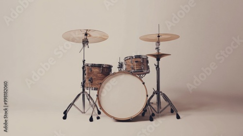 Drum Set on a White Background