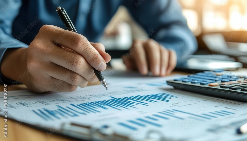 Financial planning session with a financial advisor and a client, professional setting, sharp focus, bright lighting Financial planning session with a financial advisor and a client, professional setting, sharp focus, bright lighting