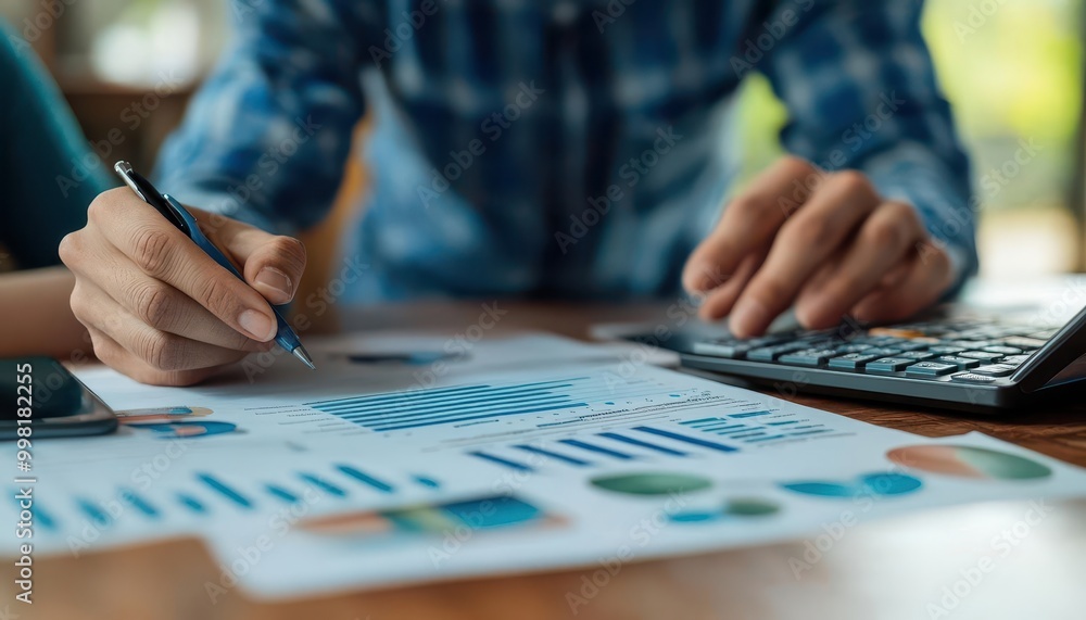 Financial planning session with a financial advisor and a client, professional setting, sharp focus, bright lighting Financial planning session with a financial advisor and a client, professional setting, sharp focus, bright lighting