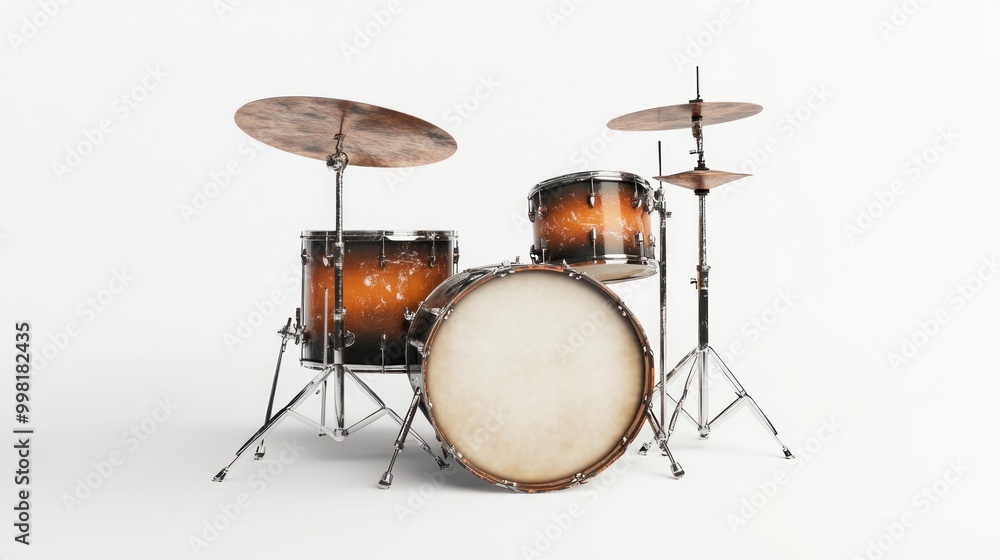 Drum Set on White Background Drum Set on White Background
