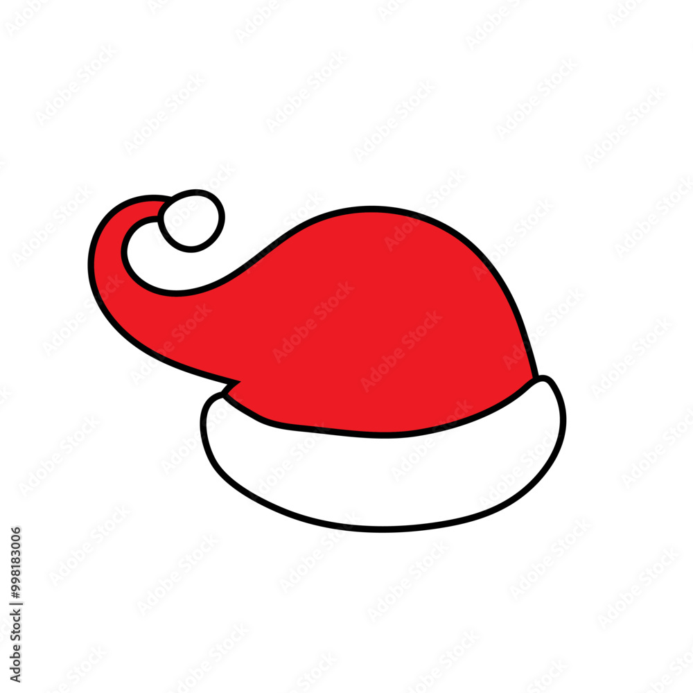 Fototapeta premium Santa hat icon vector. Christmas illustration sign. new Year symbol.