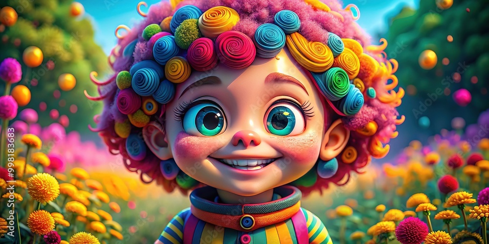 Playful Cartoon Character with Alluring Design in Vibrant Colors for Creative Projects and Designs Playful Cartoon Character with Alluring Design in Vibrant Colors for Creative Projects and Designs