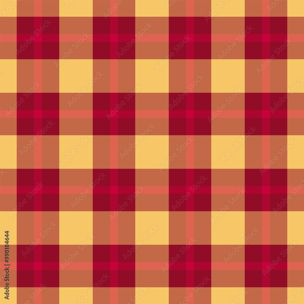 Hounds tartan texture pattern, intense check fabric background. Template vector plaid textile seamless in red and orange colors. Hounds tartan texture pattern, intense check fabric background. Template vector plaid textile seamless in red and orange colors.