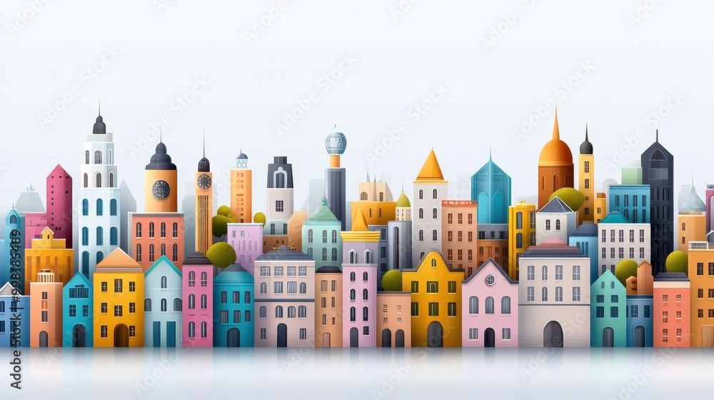 Whimsical Miniature City on a Sparkling Waterway Whimsical Miniature City on a Sparkling Waterway