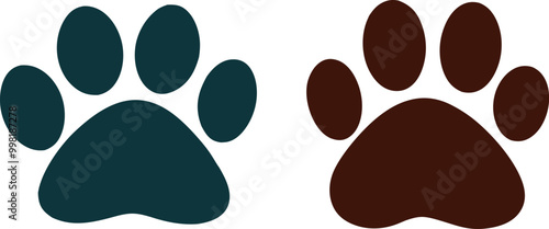 animal footprints illustration vector file.