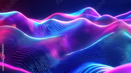 Abstract Neon Waves