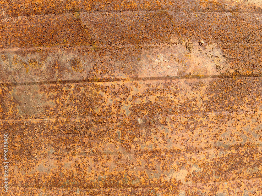 Panoramic grunge rusted metal texture, rust and oxidized metal background. Old metal iron panel. Panoramic grunge rusted metal texture, rust and oxidized metal background. Old metal iron panel.