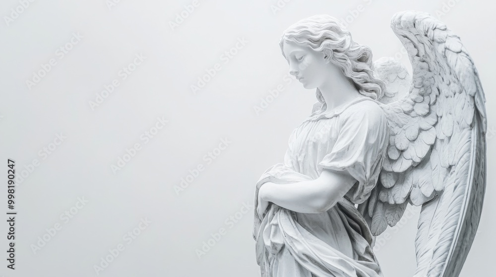 Angel Figure with White Background Angel Figure with White Background