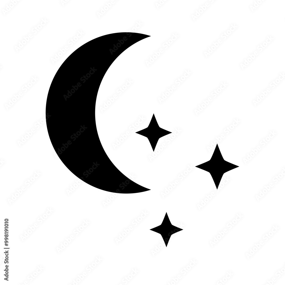 Fototapeta premium moon and star icon