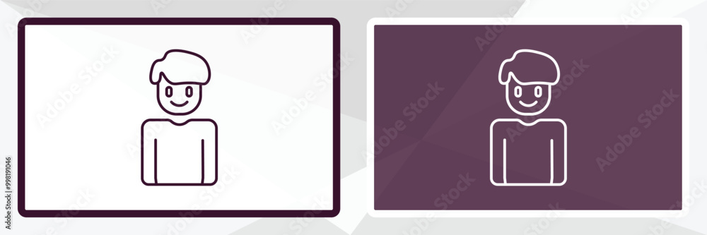 pretty human outline icon. Linear vector from feelings concept. Thin line white and black pretty human icon isolated on white and dark background pretty human outline icon. Linear vector from feelings concept. Thin line white and black pretty human icon isolated on white and dark background