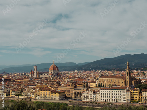 Panorama of Florence from the Cathedral of Santa Maria del Fiore. 4K photo