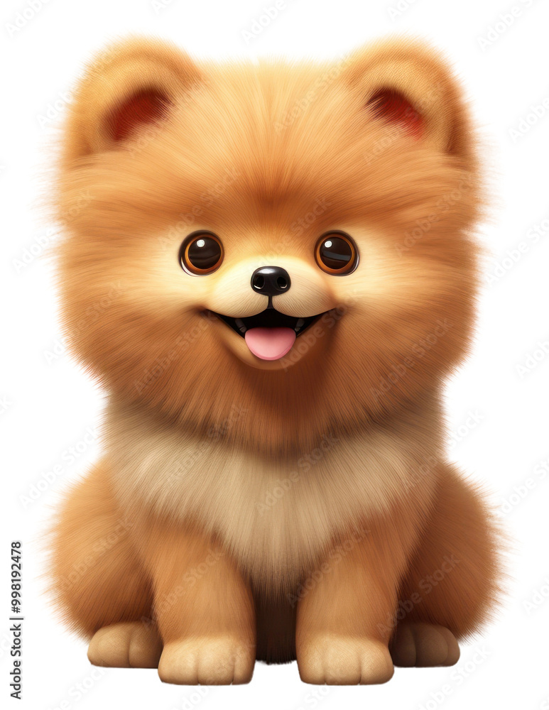 Obraz premium PNG Pomeranian mammal animal pet.