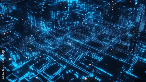 Wallpaper Mural Digital Cityscape Torontodigital.ca