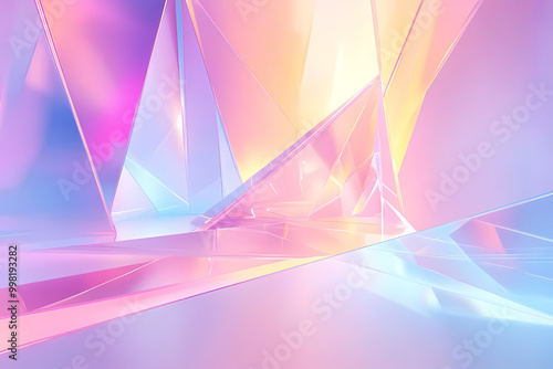 Minimalist Pastel Holographic Techno Background