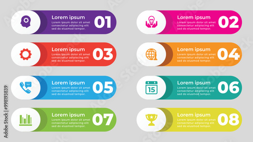 Business Infographic Design with Multiple Business Elements