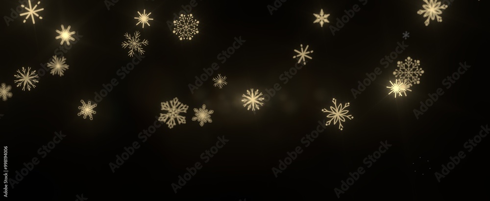 Snowflakes - Christmas Card - Snowflakes Of Paper In Frame Snowflakes - Christmas Card - Snowflakes Of Paper In Frame