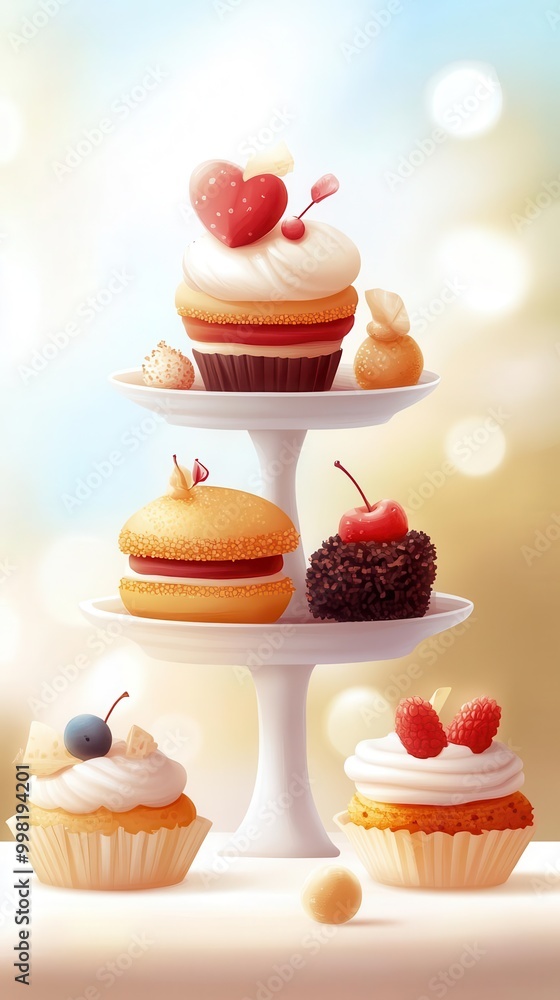 Dessert tiers at a party Dessert tiers at a party