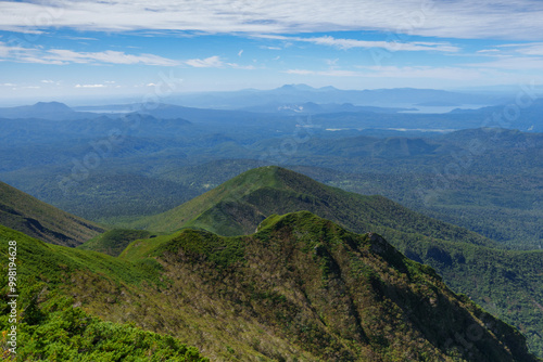 百名山斜里岳登山 斜里岳からの摩周湖と屈斜路湖