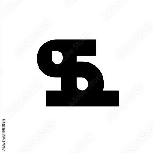 Abstract number eighty five or eighty six logo design.