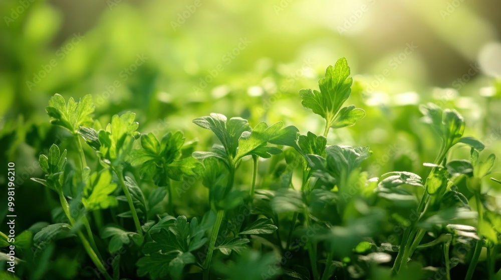 Close-up of Lush Green Foliage in Sunlight Close-up of Lush Green Foliage in Sunlight