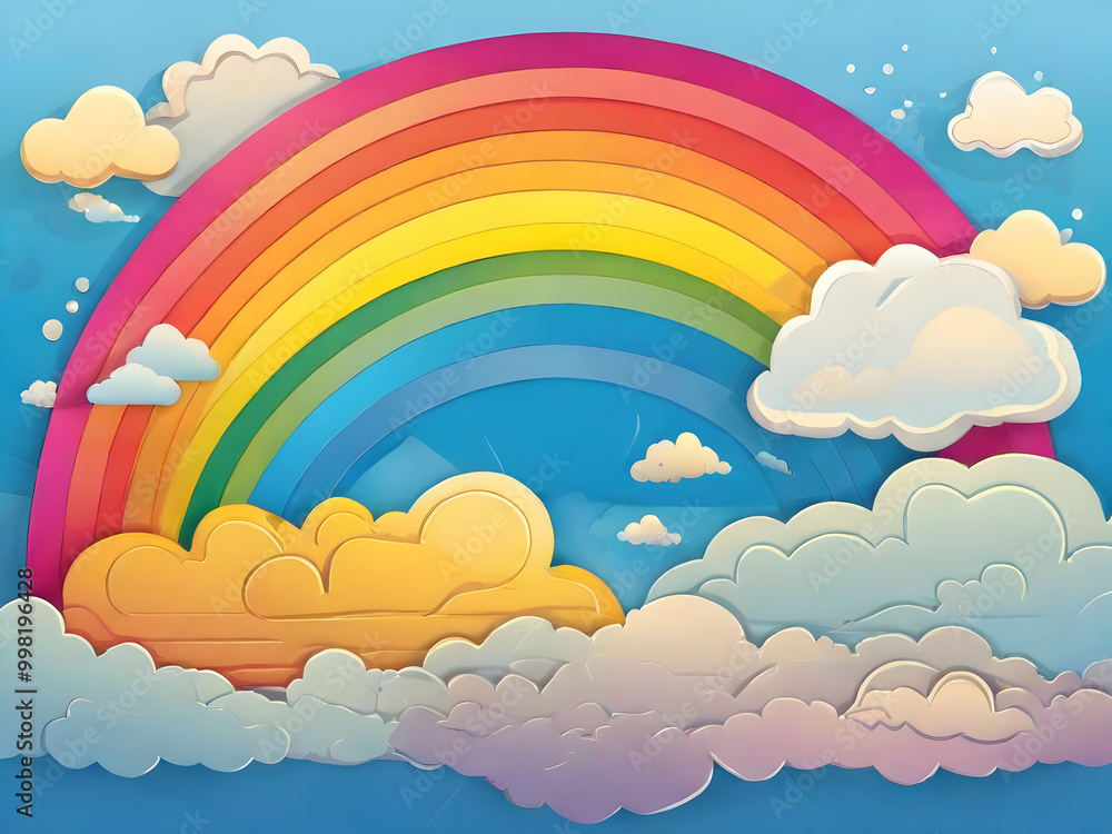 rainbow and clouds,Ai generated rainbow and clouds,Ai generated