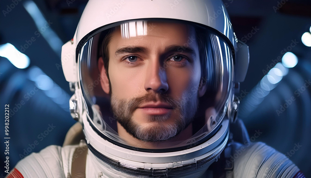 Close-Up of an Astronaut: A Headshot Capturing Aspiration and Awe Close-Up of an Astronaut: A Headshot Capturing Aspiration and Awe