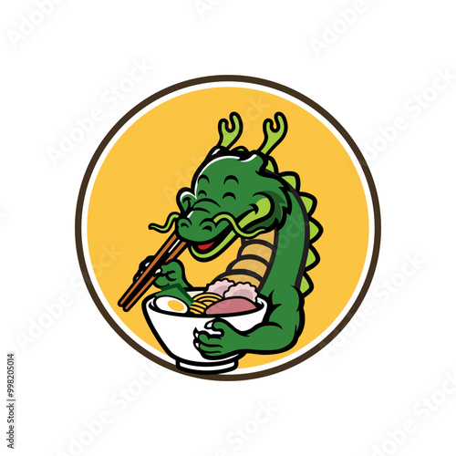 dragon ramen logo simple clean and elegance