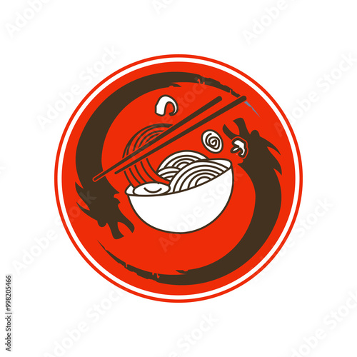 dragon ramen logo simple clean and elegance