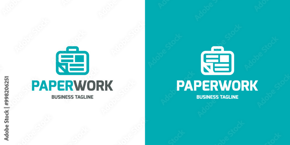 Obraz premium document job logo vector