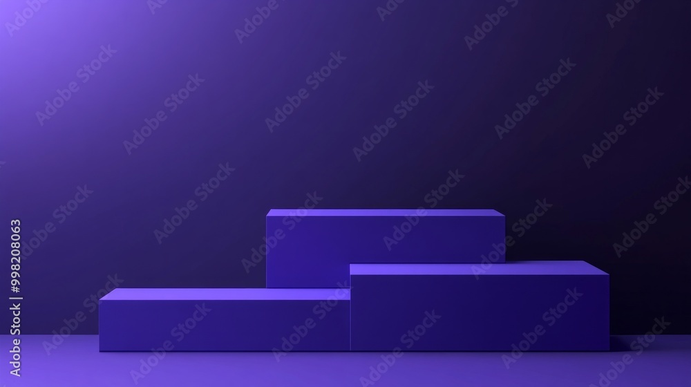 A blue background with three blue boxes stacked on top of each other A blue background with three blue boxes stacked on top of each other