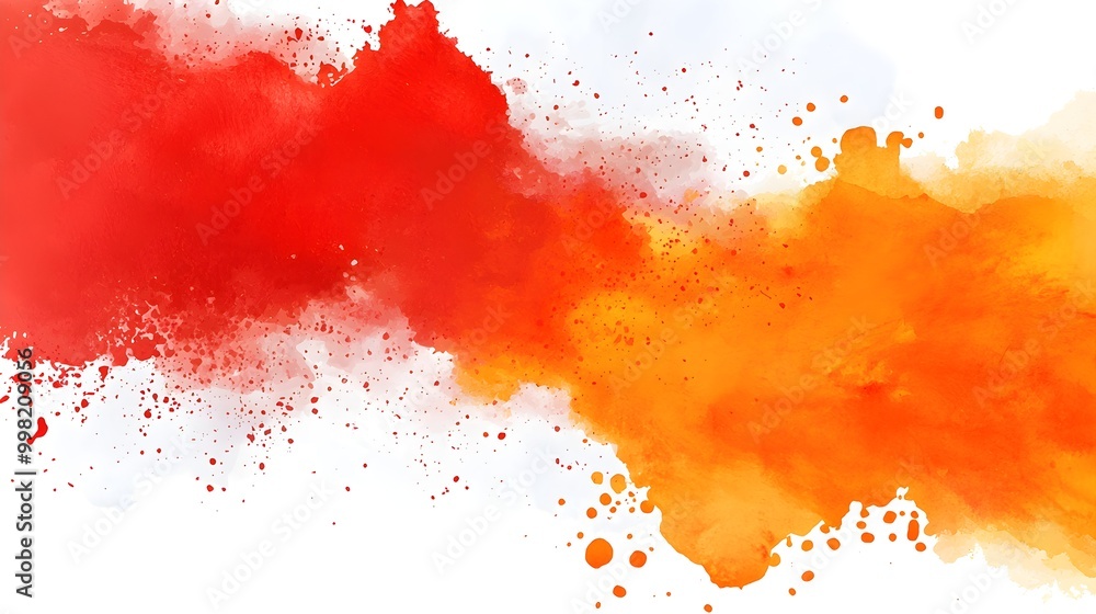Abstract splash watercolor background with vibrant reds and oranges Abstract splash watercolor background with vibrant reds and oranges