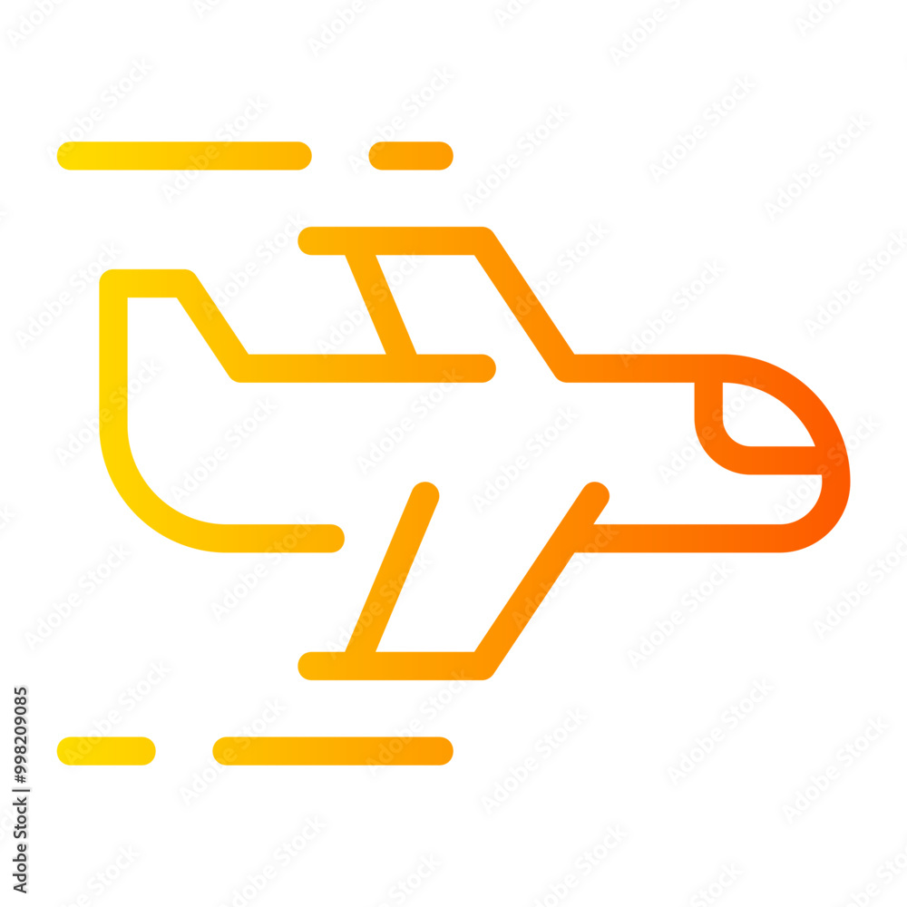 plane gradient icon plane gradient icon