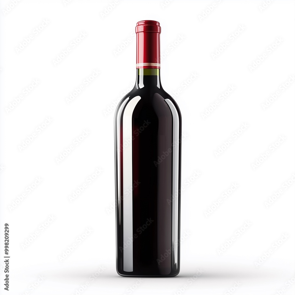 Borgognotta bottle a red wine on white background. Borgognotta bottle a red wine on white background.