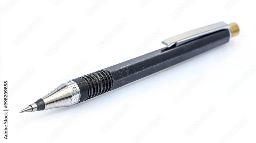 A mechanical pencil with extra lead, isolated on a white background A mechanical pencil with extra lead, isolated on a white background