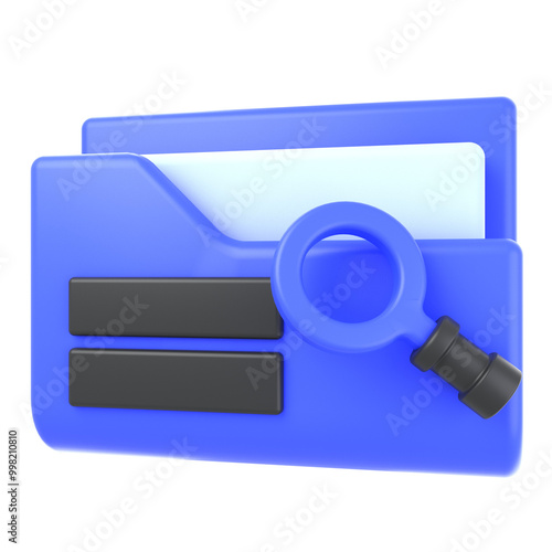 Innovation and Business 3D icon concept. 3d illustration of Search Folder