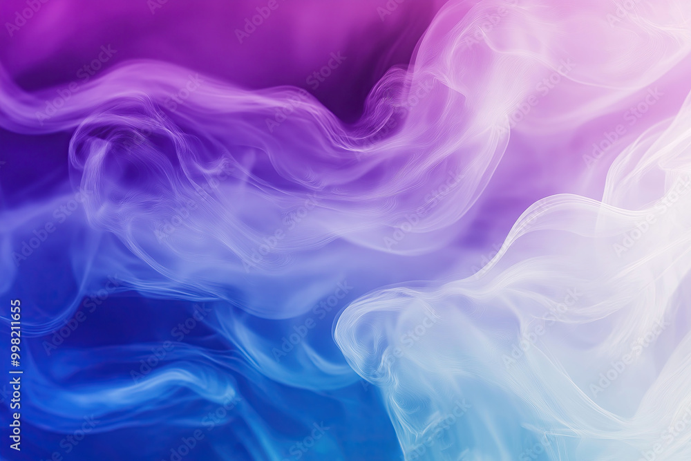Fototapeta premium Abstract flowing design with deep purple and blue hues A vibrant abstract design with flowing shapes in deep shades of purple and blue, creating a dynamic and captivating visual effect.