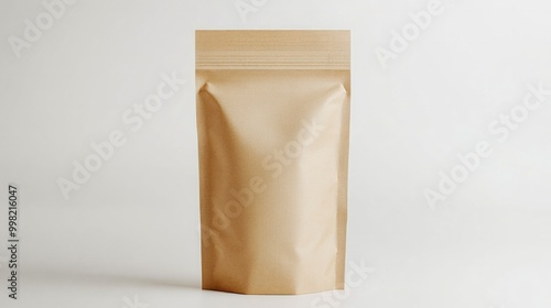 A brown paper bag with a zipper