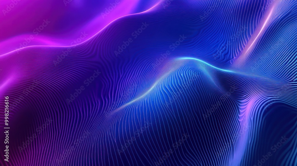 Abstract Blue and Purple Gradient Waves Abstract Blue and Purple Gradient Waves