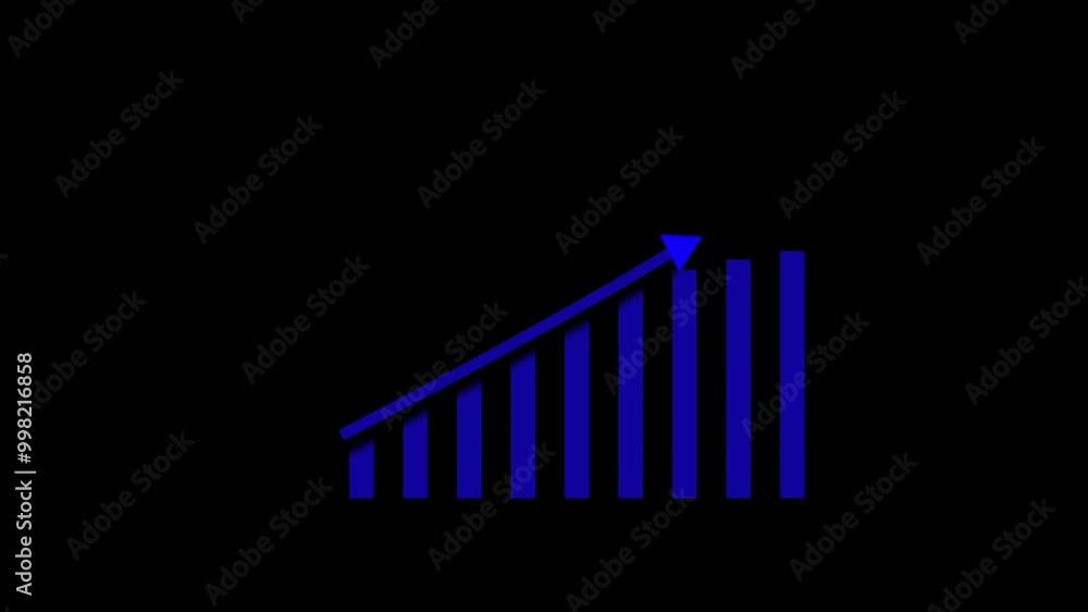 Abstract business graph animation with black background .Accounting of profit and loss in business Abstract business graph animation with black background .Accounting of profit and loss in business