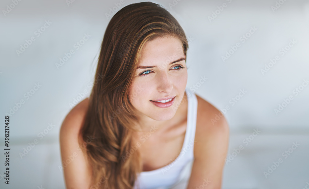 Woman, rest and thinking in home, comfortable daydream and sofa for morning reflection on weekend. Female person, peace and remember memory in apartment, imagine future and ponder for mindfulness Woman, rest and thinking in home, comfortable daydream and sofa for morning reflection on weekend. Female person, peace and remember memory in apartment, imagine future and ponder for mindfulness
