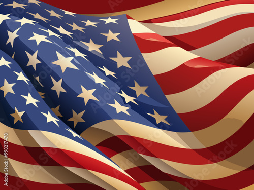 american bald eagle and usa flag 